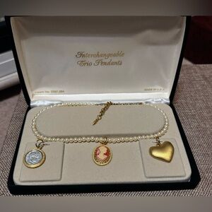 Interchangeable Trio Pendant Necklace Set,VTG✨